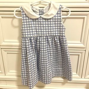 Nantucket Kids baby girls sleeveless blue and white gingham dress 12-18 months